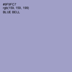 #9F9FC7 - Blue Bell Color Image